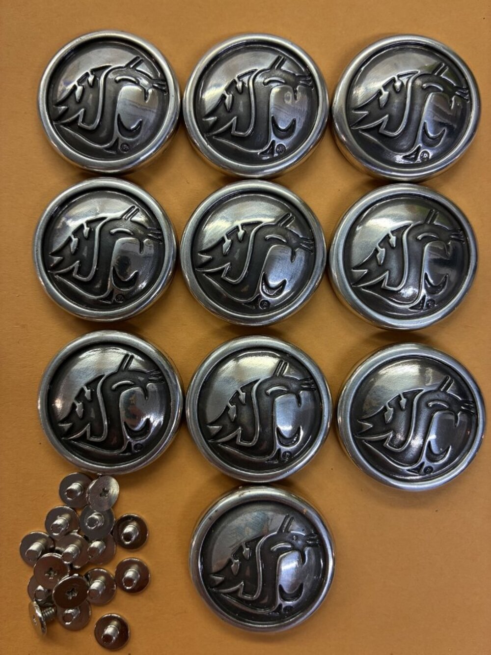 Washington State University Cougars WSU Conchos Lot 10 Screws 1-1/8 Inch New